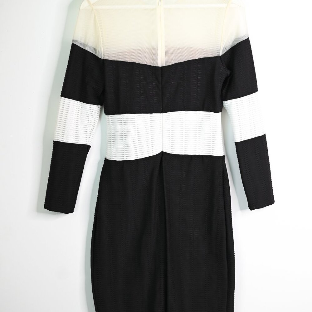 ABS Allen Schwartz Black and White Long Sleeve Dress - NWT - Size Medium - Picture 8 of 14